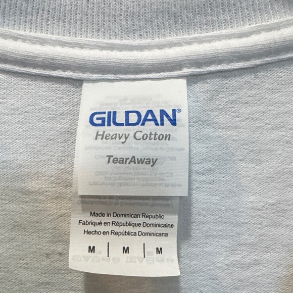 Gildan White T-Shirt with Green Cats and Coffee Design - Picture 2 of 4